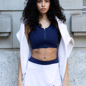 Unitard tennis skirt tennis set riviera style sportswear activewear yoga fashion fitness leggins pilates marine blue white sport top crop top