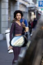 Unitard tennis skirt tennis set riviera style sportswear activewear yoga fashion fitness leggins pilates marine blue white brown aubergine green olive khaki colors autumn sport top crop top