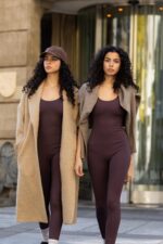 Unitard tennis skirt tennis set riviera style sportswear activewear yoga fashion fitness leggins pilates marine blue white brown aubergine green olive khaki colors autumn sport top crop top